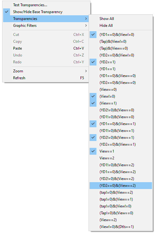 Graphic Filters and Transparencies